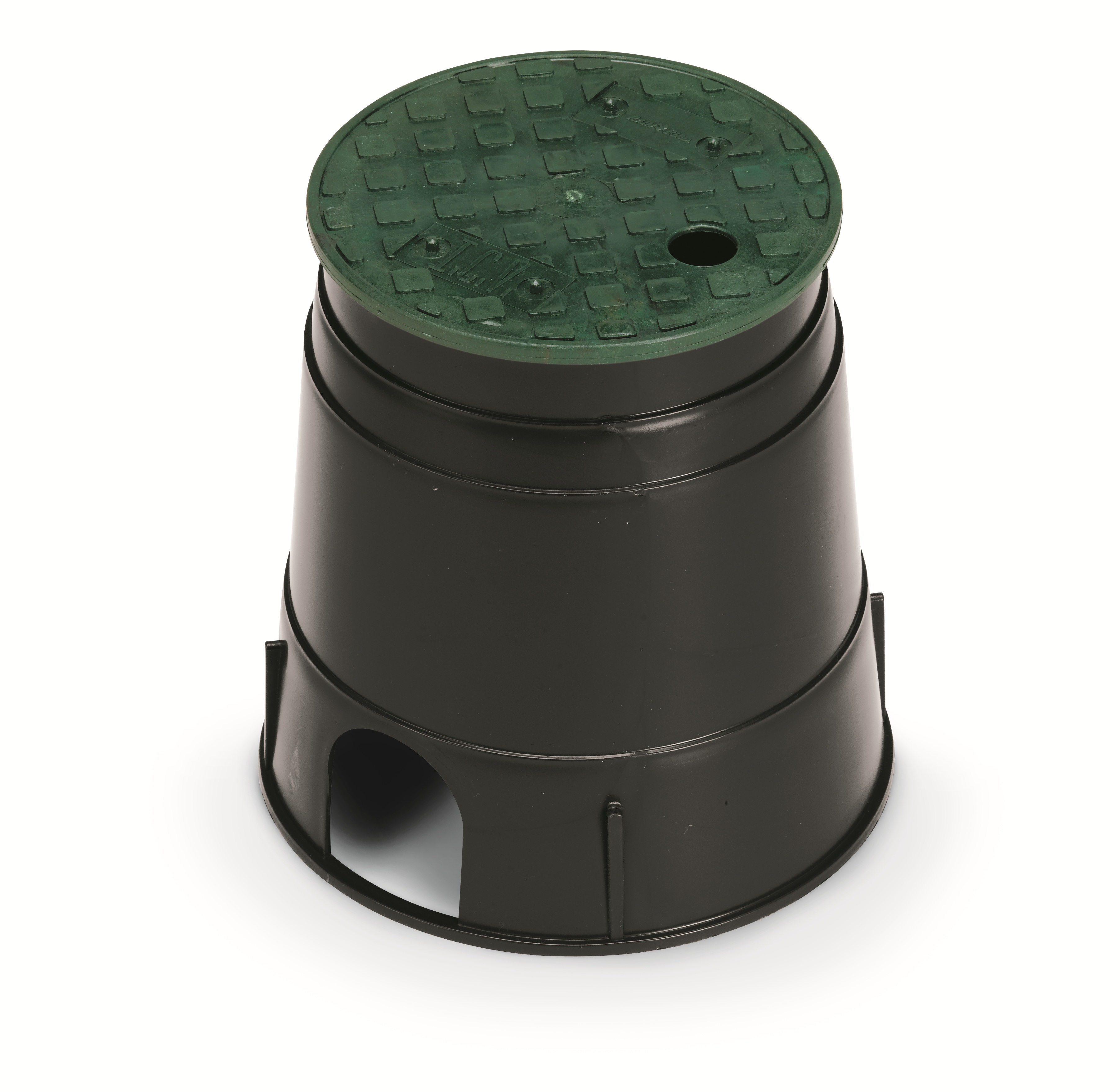 PVB Professional Series 6-inch Round Valve Box with Green Lid